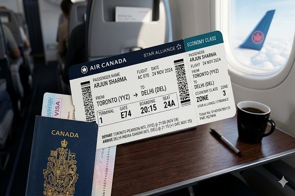Canada to India Flight Ticket